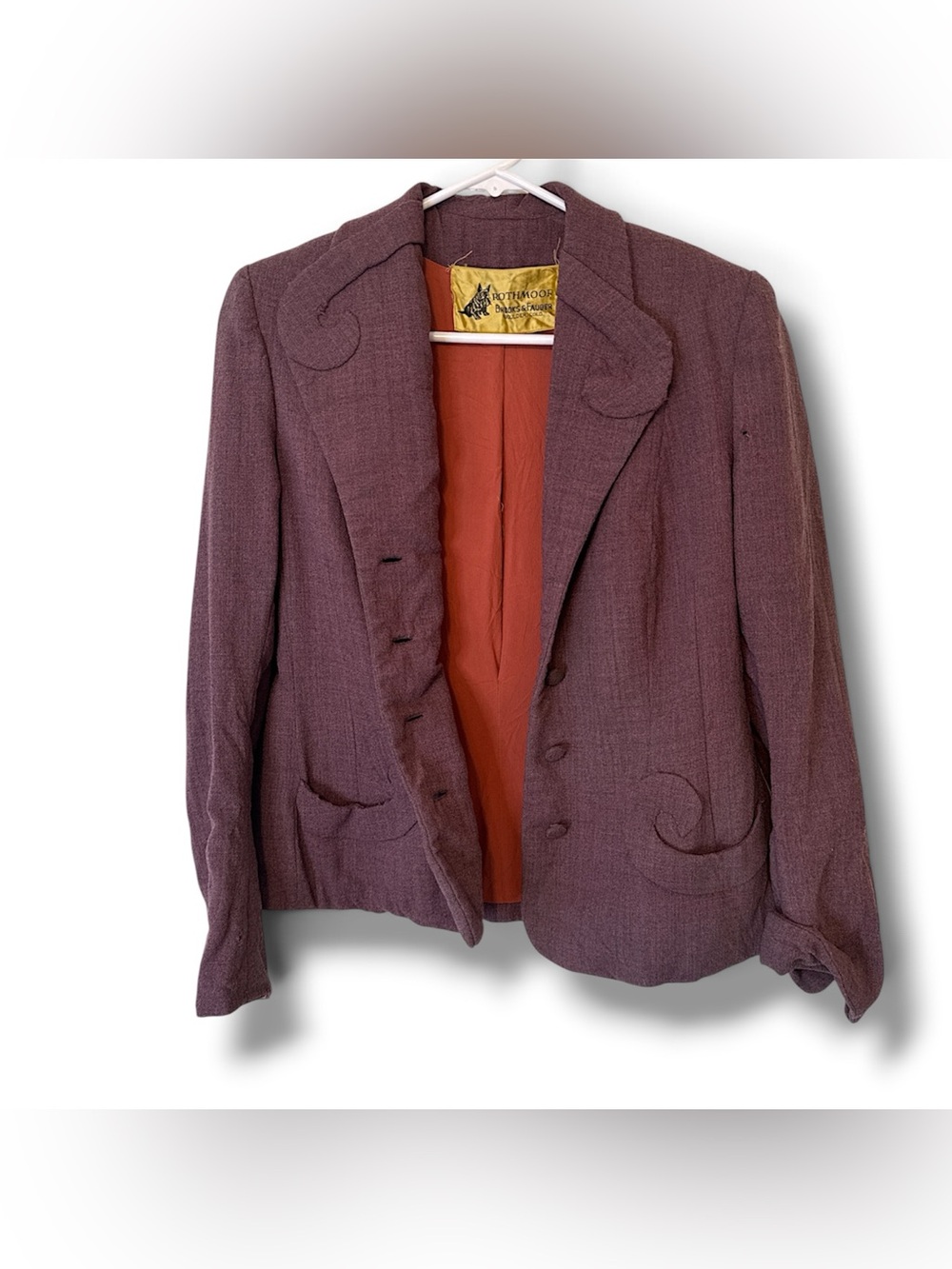 VTG 40s/50s Rothmoor Brooks & Fauber Boulder CO Blazer Jacket Distressed